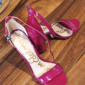 Sam Edelman Fuchsia Block Heel Sandals